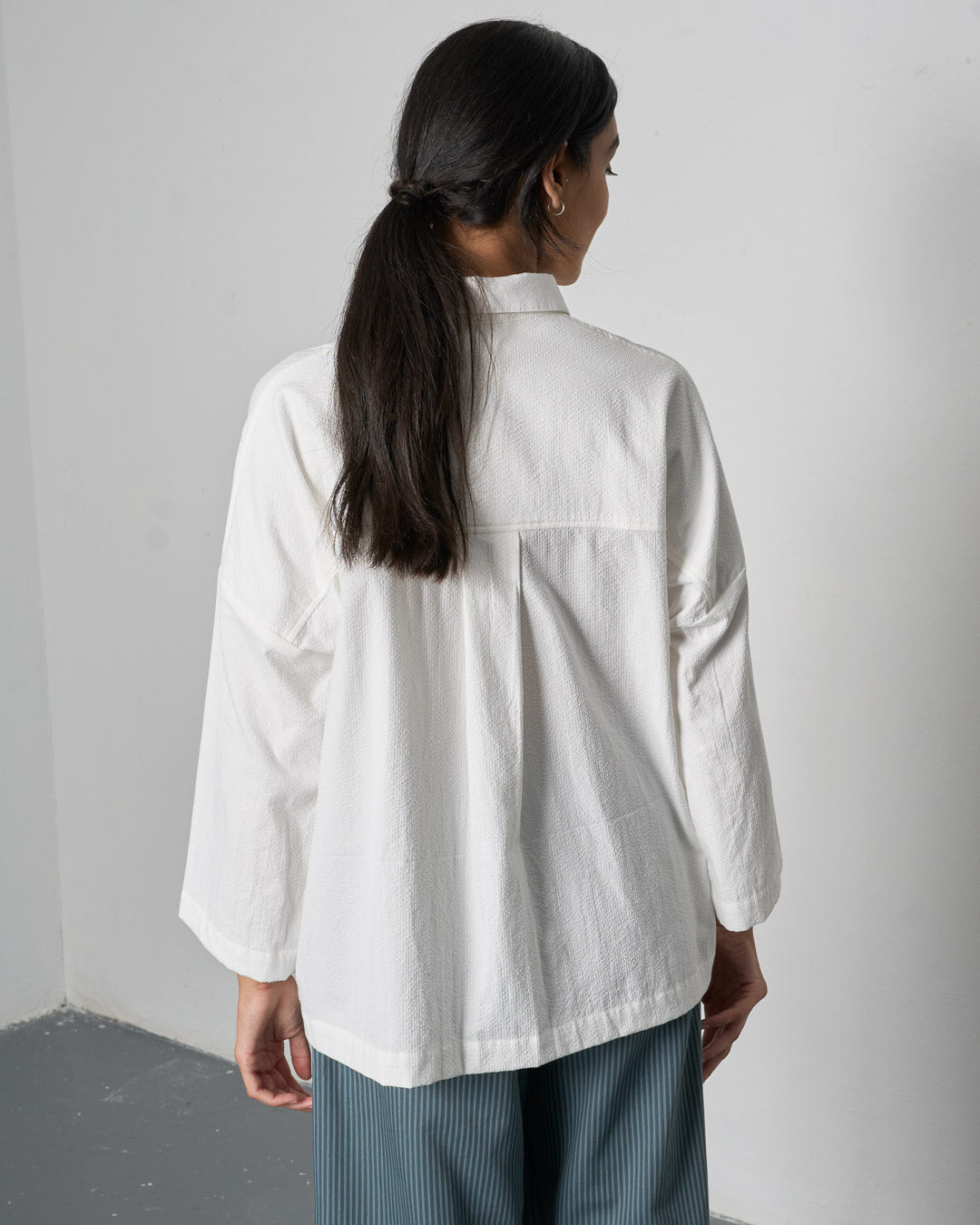 The 'Easy-Over' - Oversize White Cotton Blouse