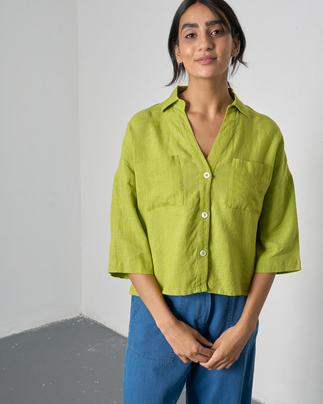 The 'Pure and Simple' - Citronelle Linen Blouse