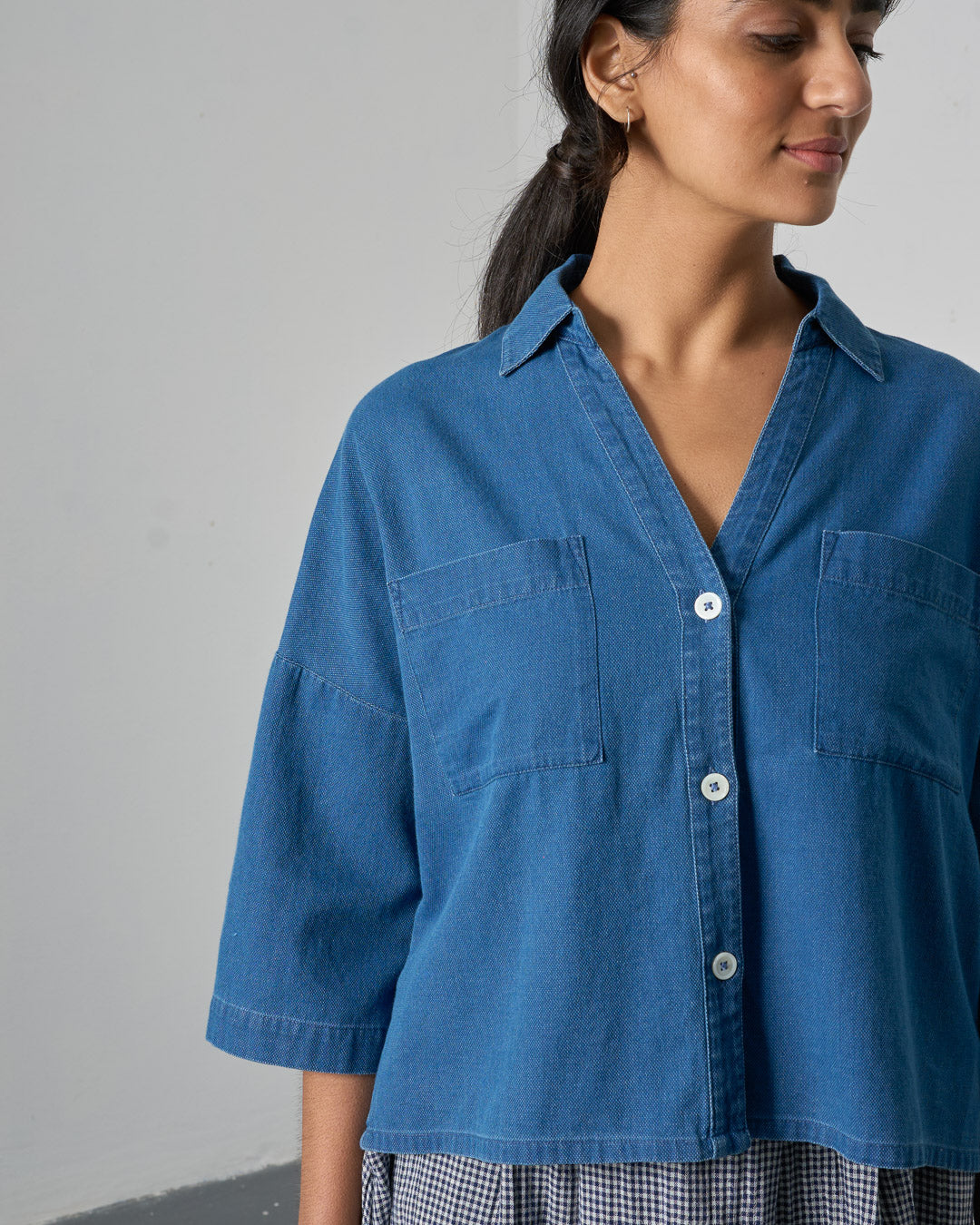 The 'Pure and Simple' - Denim Cotton Blouse