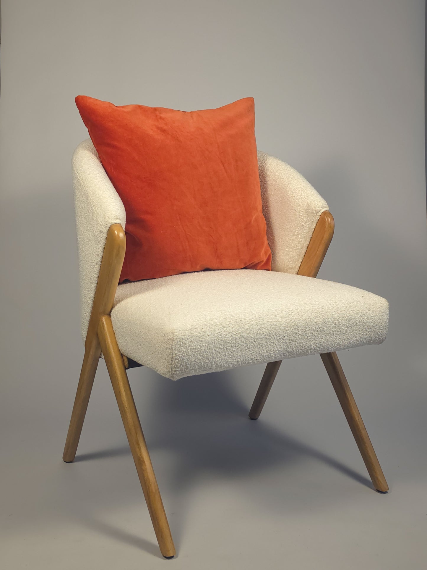 Cotton Velvet Plain Orange Cushion