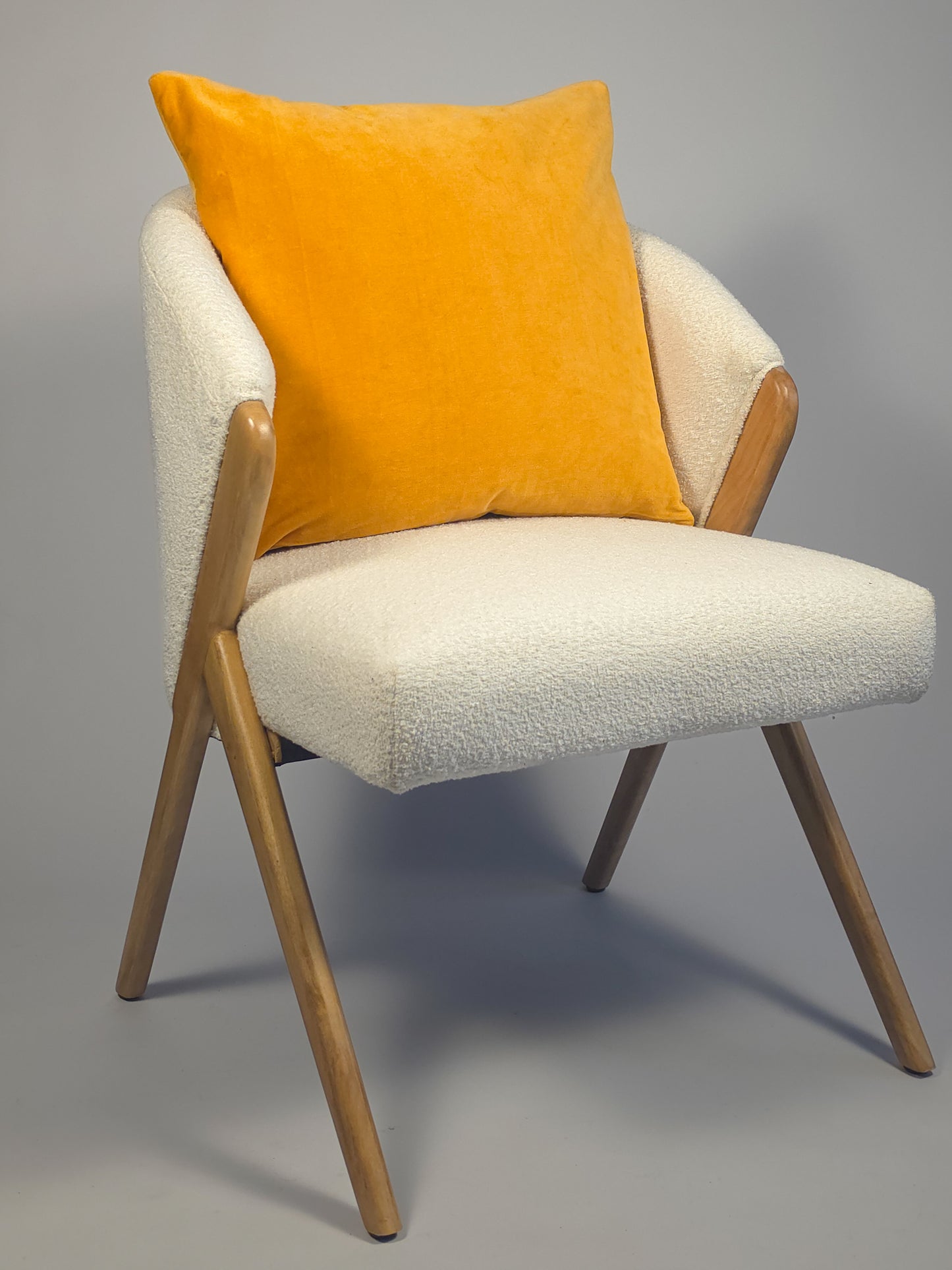 Cotton Velvet Plain Yellow Cushion