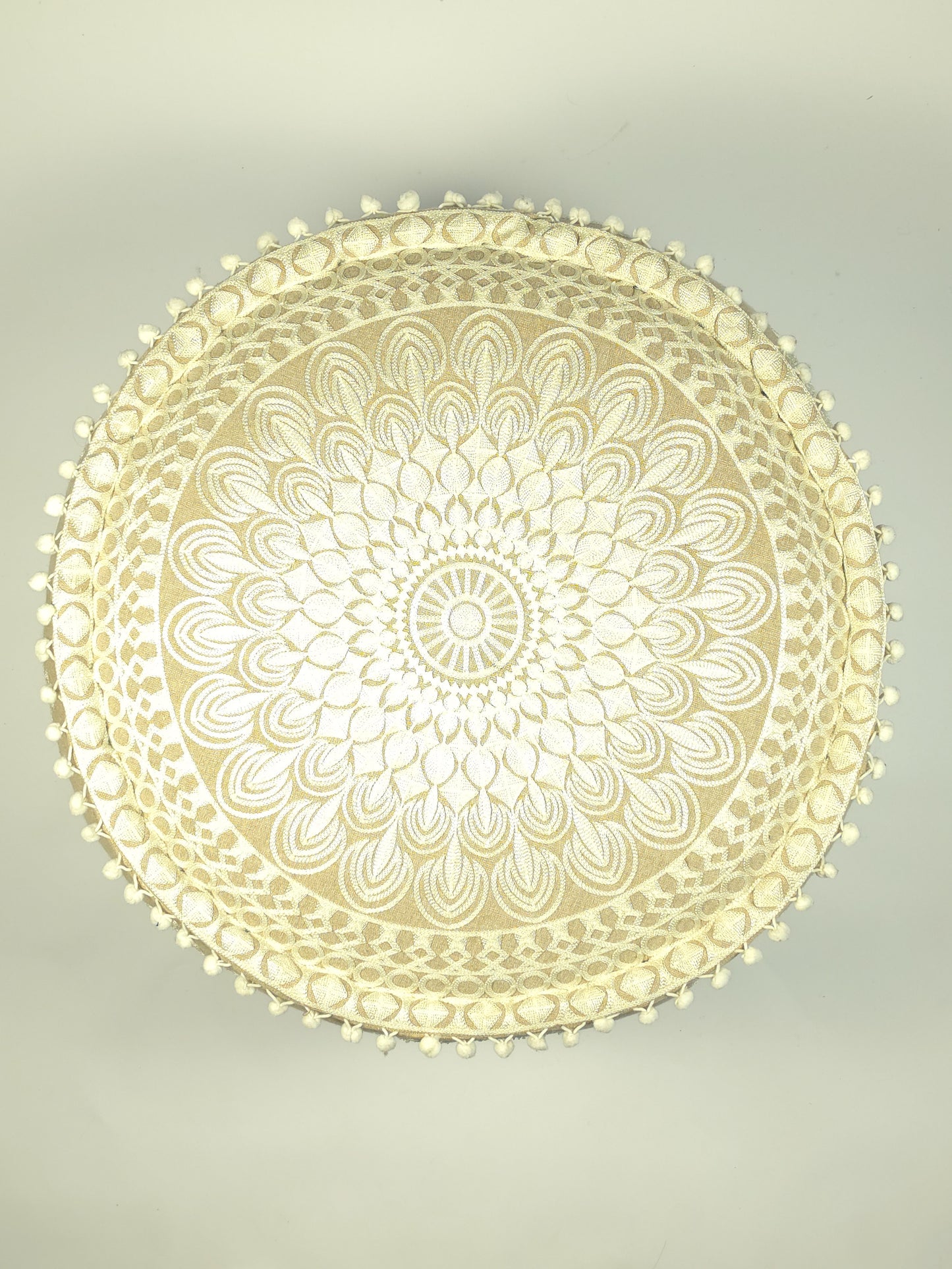 Cream Mandala Floor Cushion