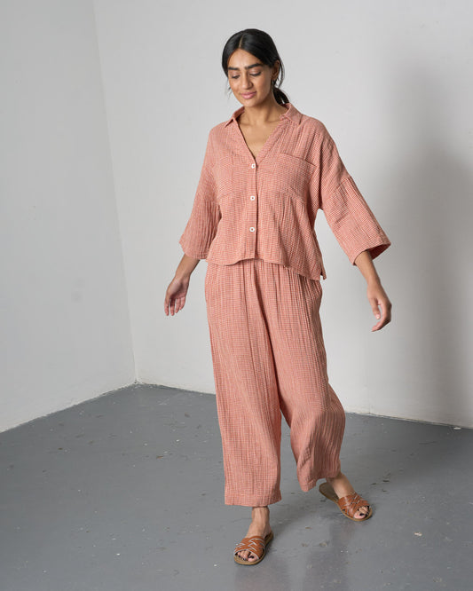 The 'Easy-Going' Rust Checked Trouser