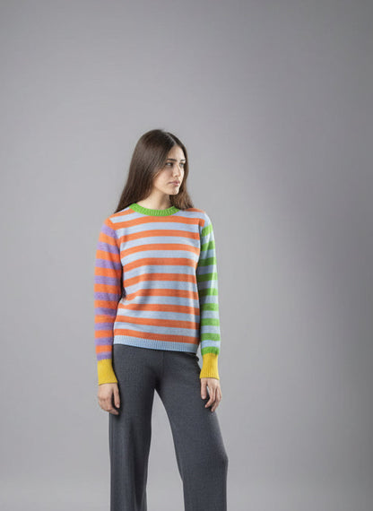 Eribe Strobo Striped Reversible Sweater