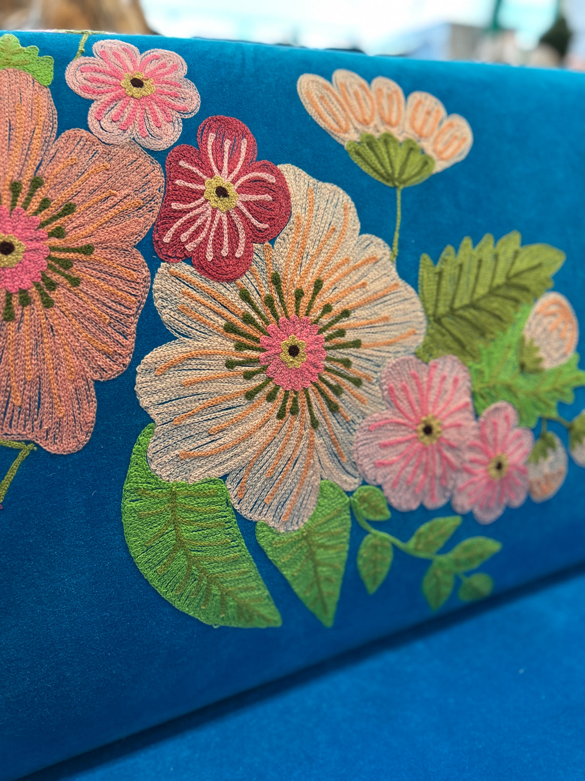 Azure embroidered Sofa
