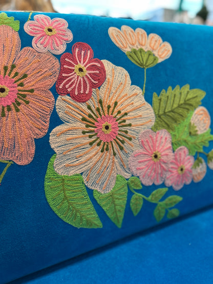 Azure embroidered Sofa