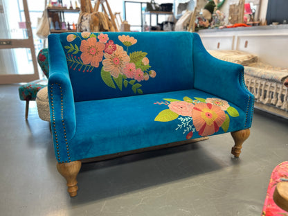 Azure embroidered Sofa