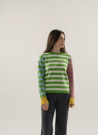 Eribe Strobo Striped Reversible Sweater