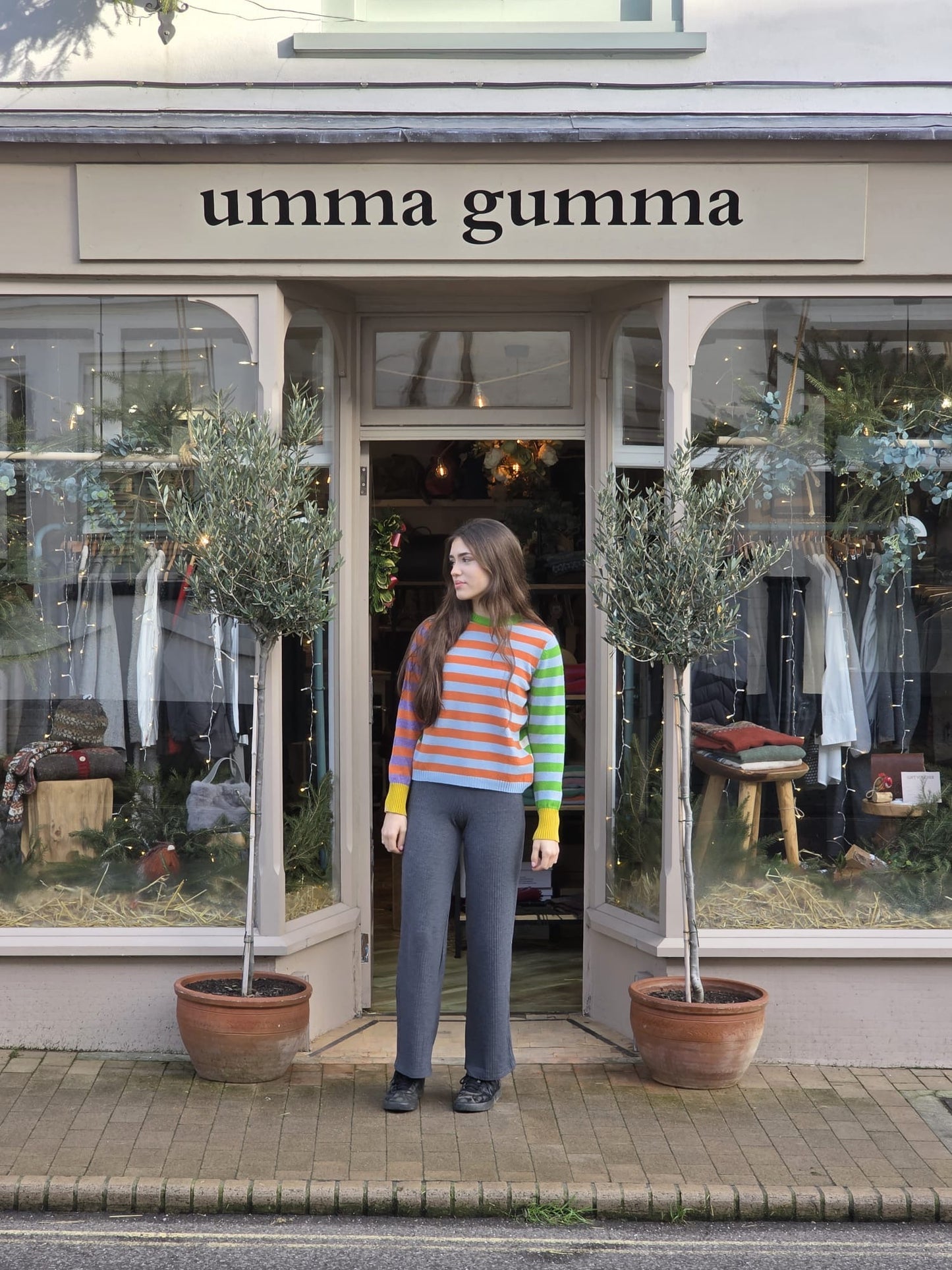 Eribe Strobo Striped Reversible Sweater