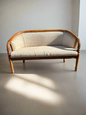 Small Natural wood Framed Sofa