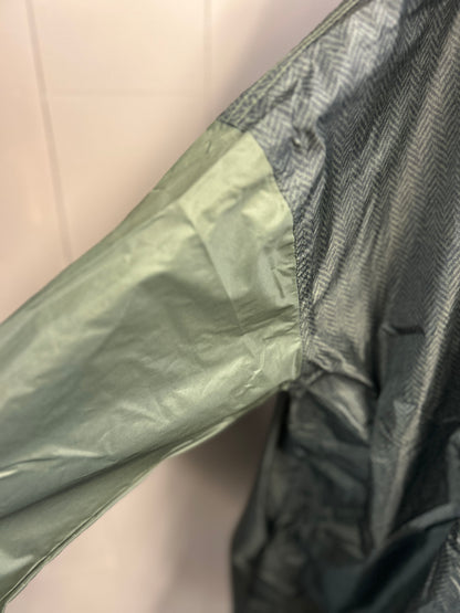 Green Herring bone Rain Pincho