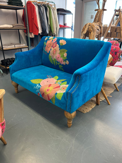 Azure embroidered Sofa