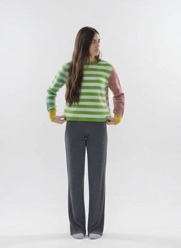 Eribe Strobo Striped Reversible Sweater