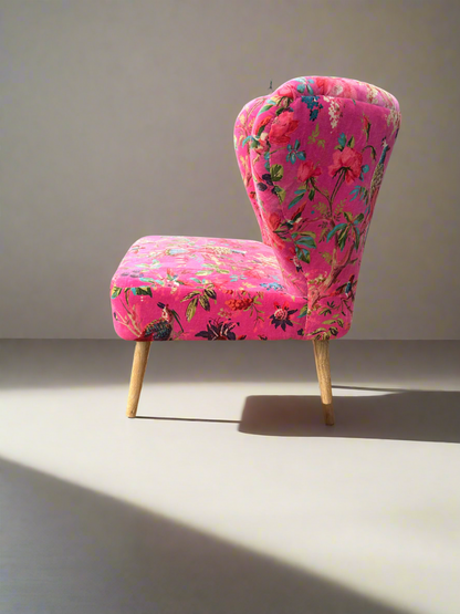 Fuchsia Pink Velvet Chair