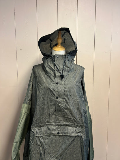 Green Herring bone Rain Pincho