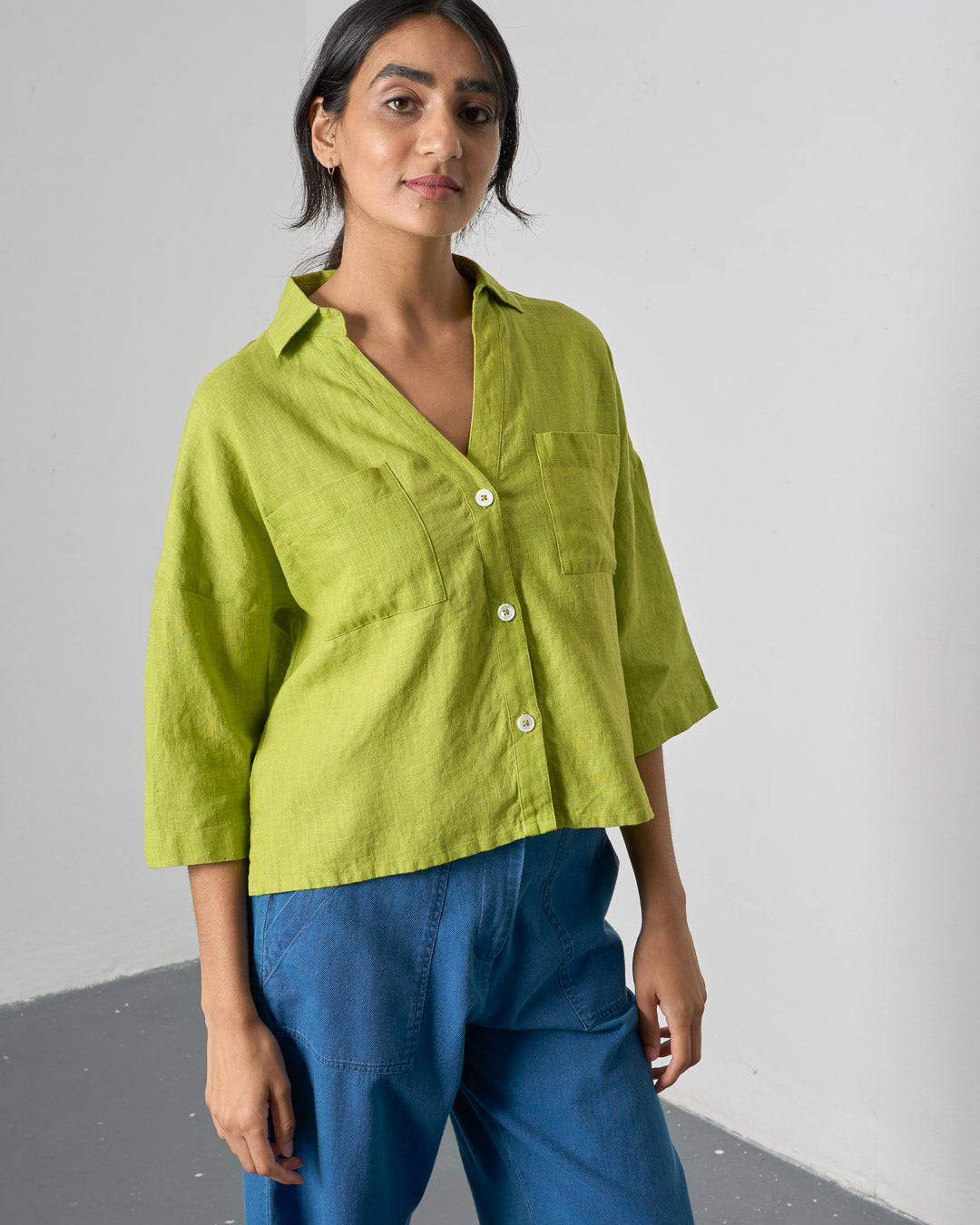 The 'Pure and Simple' - Citronelle Linen Blouse