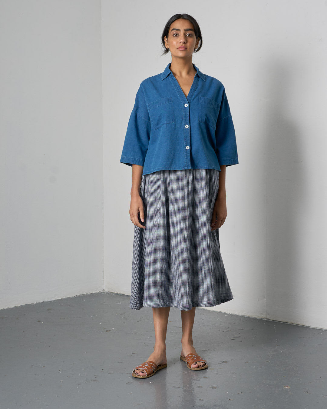 The 'Pure and Simple' - Denim Cotton Blouse