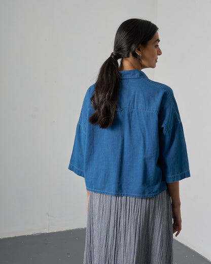 The 'Pure and Simple' - Denim Cotton Blouse
