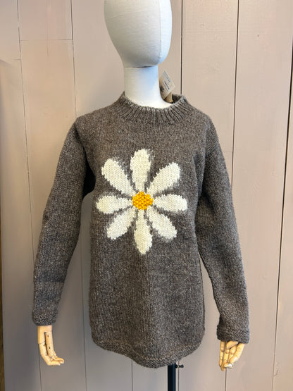 Wool Daisy Sweater Bark