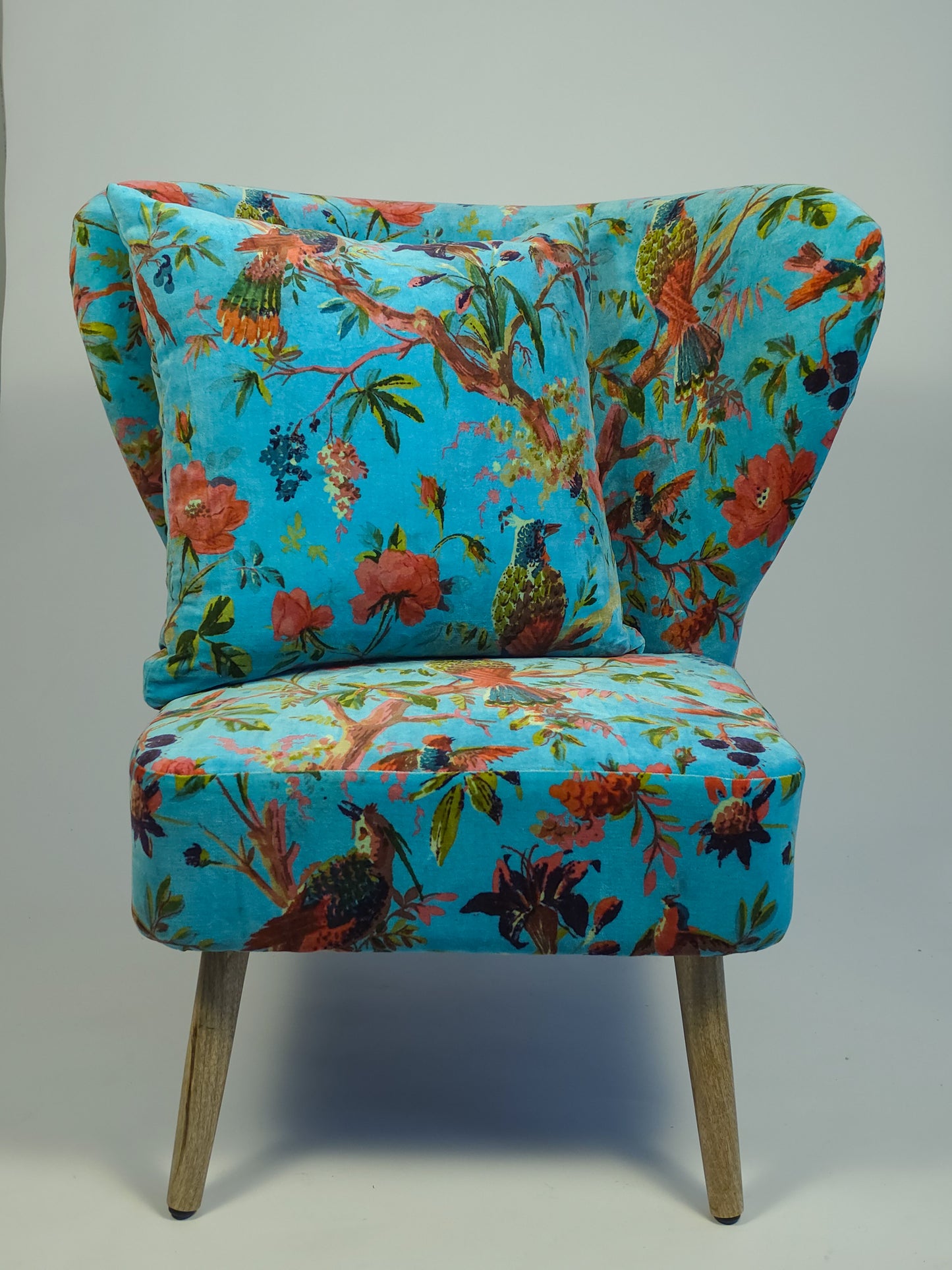 Cotton Velvet Azure Cushion