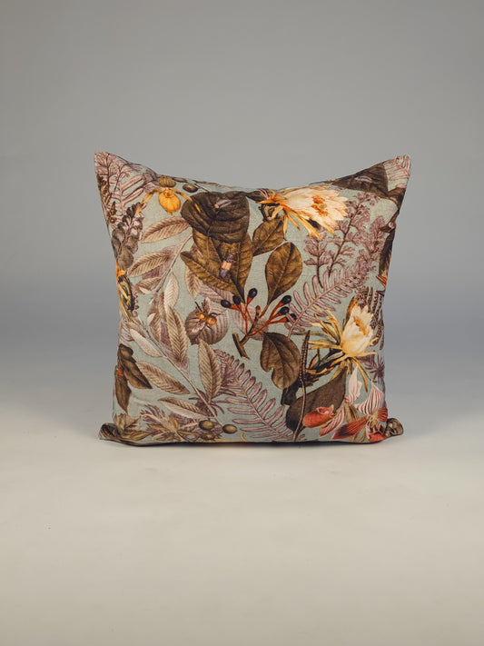 Cotton Velvet Botanical Cushion