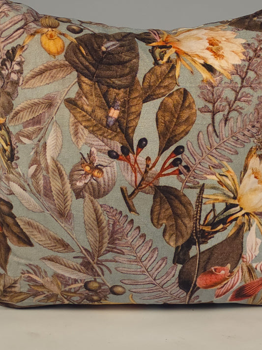 Cotton Velvet Botanical Cushion