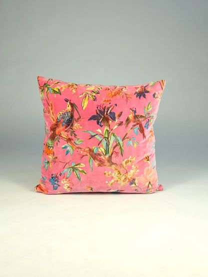 Cotton Velvet "Pink City" Cushion