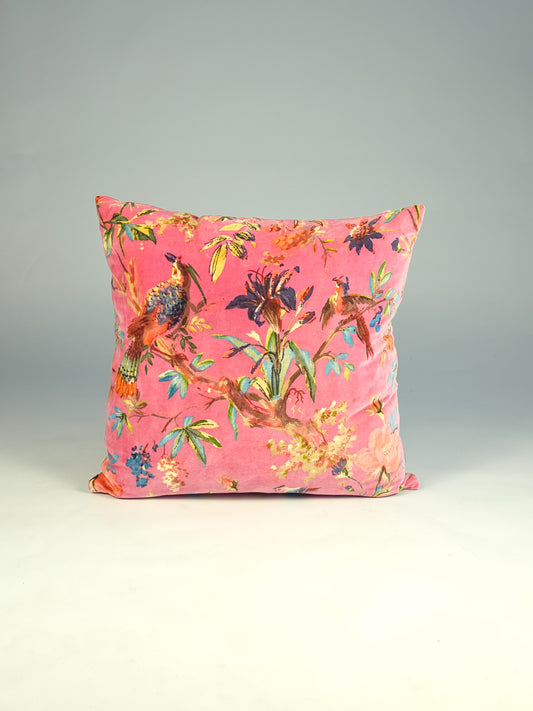 Cotton Velvet "Pink City" Cushion