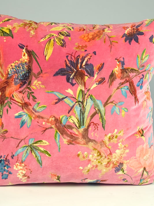 Cotton Velvet "Pink City" Cushion