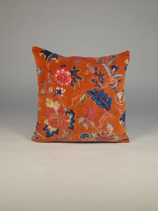 Cotton Velvet Burt Orange Cushion