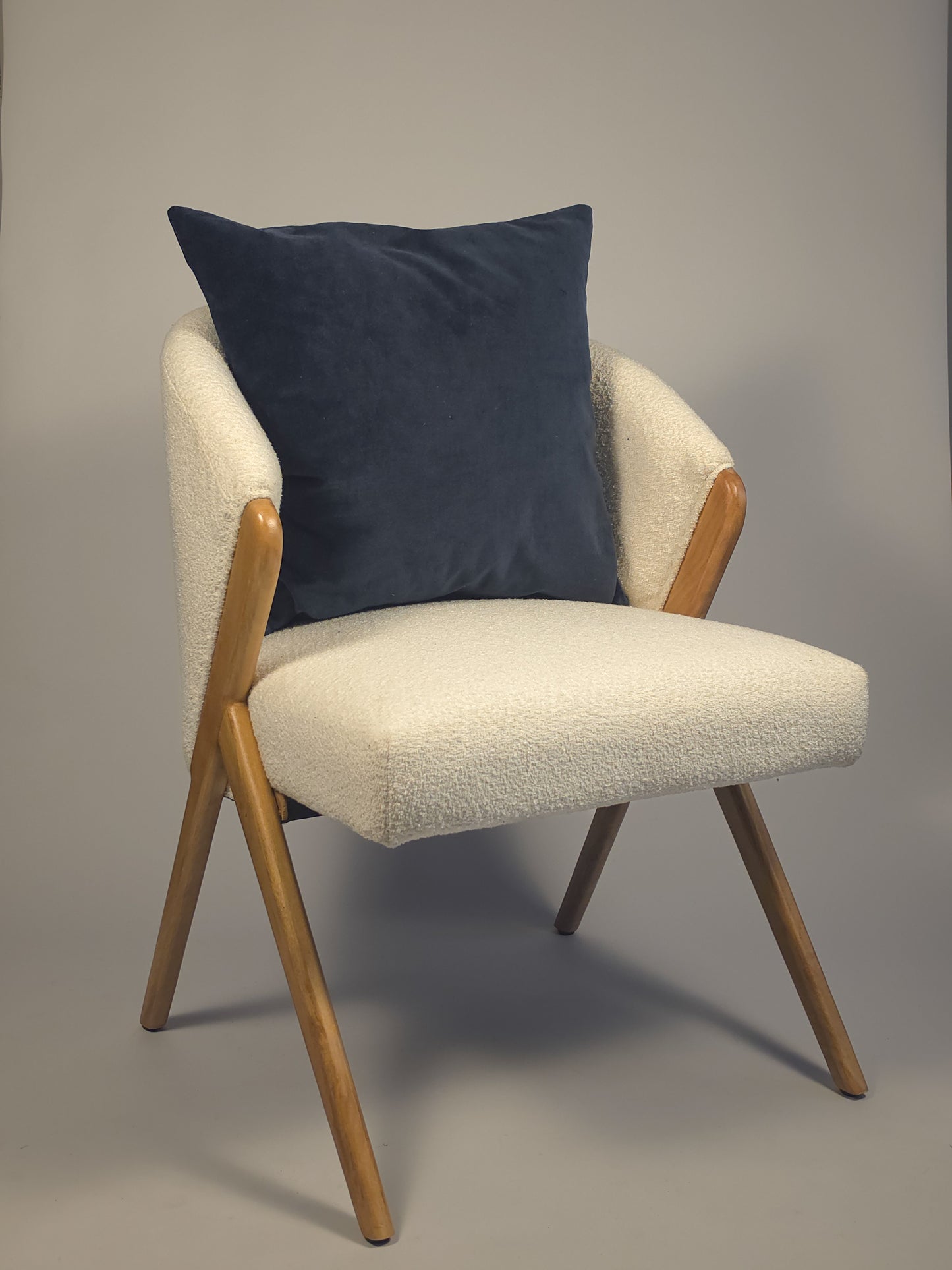 Cotton Velvet Plain Navy Blue Cushion