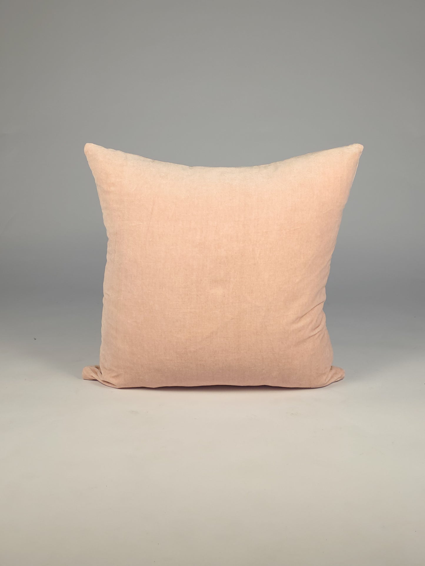Cotton Velvet Plain Pink Cushion
