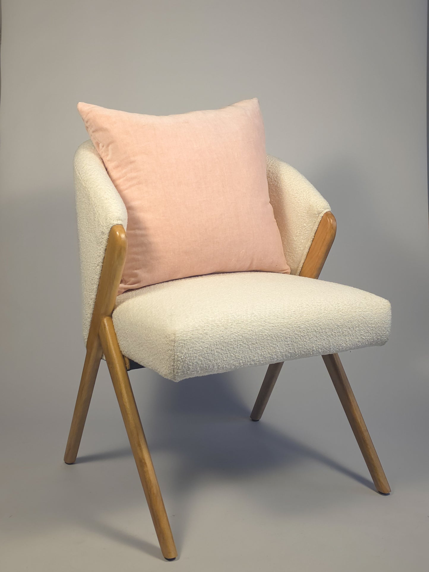Cotton Velvet Plain Pink Cushion