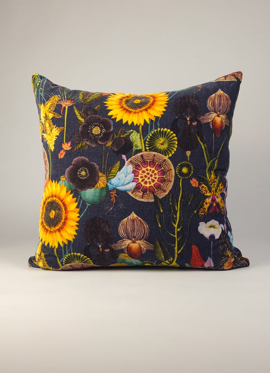 Cotton Velvet Sunflower Cushion