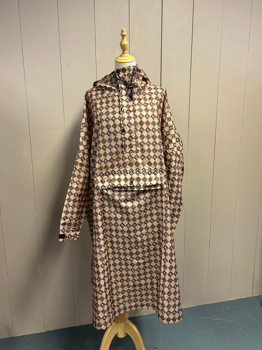 Damier Rain Poncho