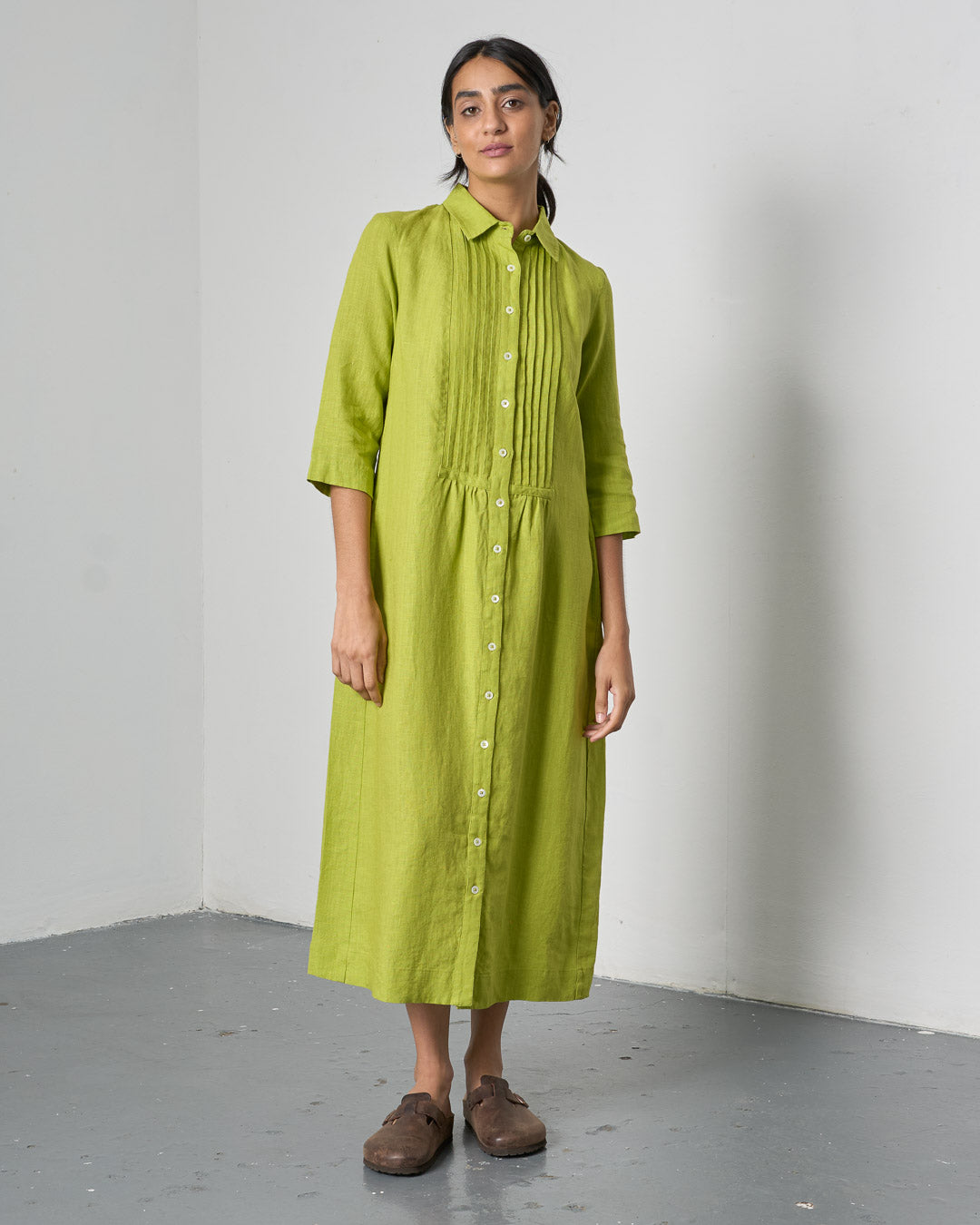 The 'Morning to Night' Citronelle Linen Dress
