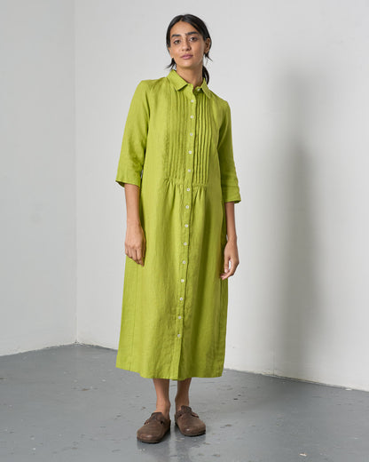 The 'Morning to Night' Citronelle Linen Dress