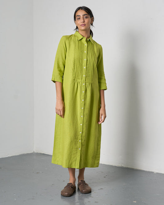 The 'Morning to Night' Citronelle Linen Dress
