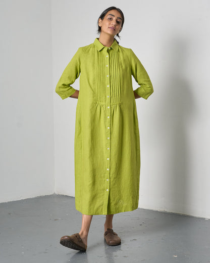 The 'Morning to Night' Citronelle Linen Dress