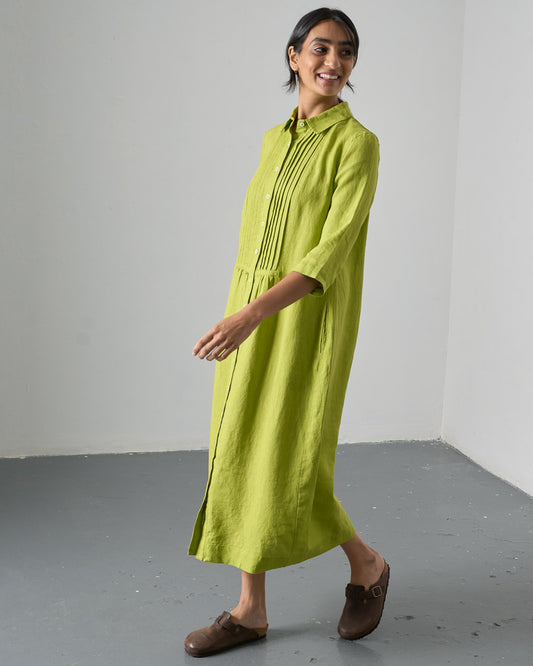 The 'Morning to Night' Citronelle Linen Dress