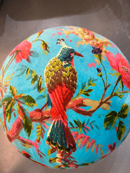 Paradise Teal Footstool