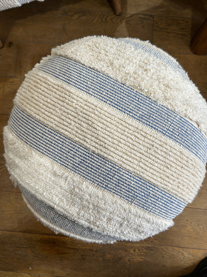 Tufted Cotton Footstool