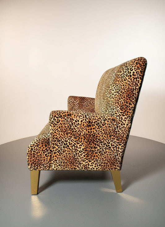 Leopard Print Two Seater Sofa