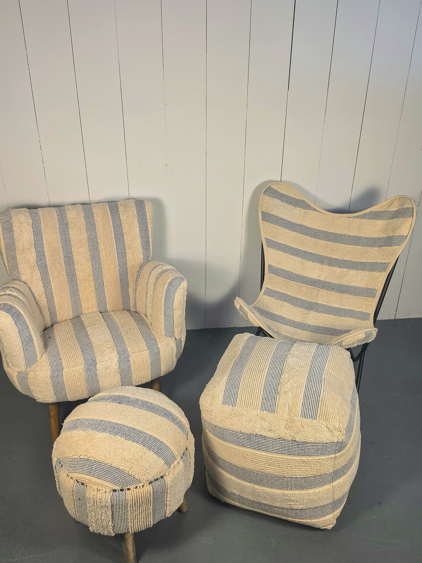 The Beer Beach Striped Butterfly Chair