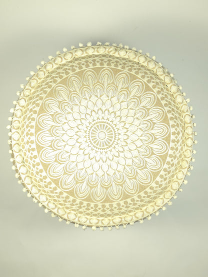 Cream Mandala Floor Cushion