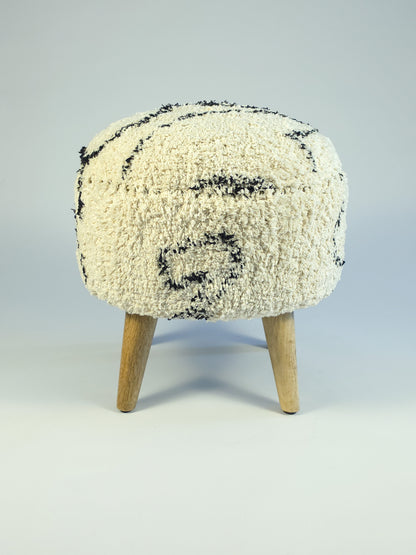Cotton Upholstered Footstool - Jaipur Print