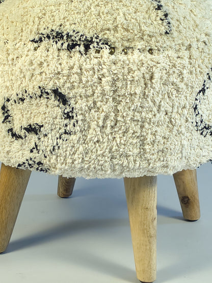 Cotton Upholstered Footstool - Jaipur Print
